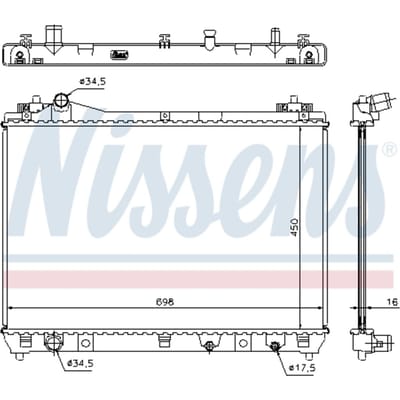 Radiator, motorkoeling NISSENS 64201
