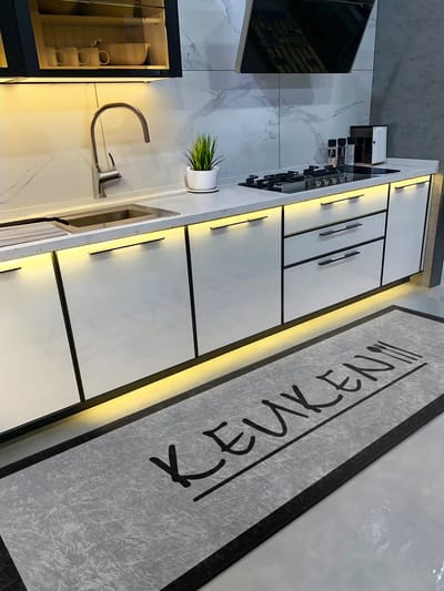 De Groen Home Keukenloper 65x180cm Vloerkleed - Knus Koken collectie - Wasbaar Antislip - Laagpolig Vuilafstotend & Zacht Tapijt