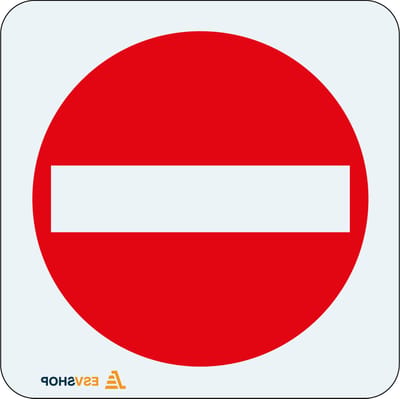 Raamsticker verboden in te rijden, C2 150 x 150 mm