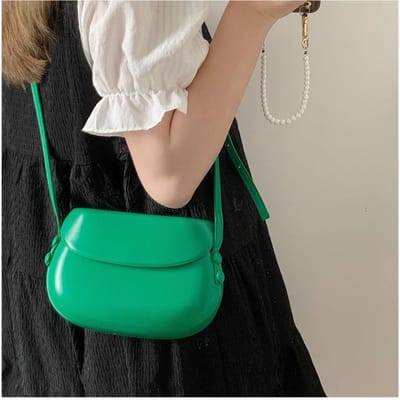 Koreaanse Versie van Niche Design Mini Mobiele Telefoontasje Lief Klein Fris Snoepkleur Eénschouder Crossbody Zadeltas voor Vrouwen large black