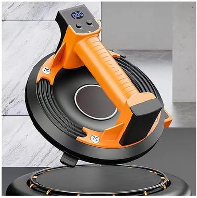 Elektrische Zuignap - Vacuümheffer Zuigglas - Materiaal Verplaatsen - 20cm Vergrote Zuigmond - 200 kg Zuigkracht - Zwart Oranje