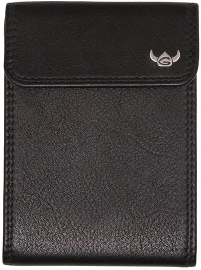 Golden Head Leren kaarthoes Polo RFID Protect Kartenetui 4499 Schwarz zwart