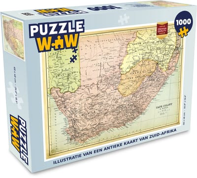 Puzzel Illustratie van een antieke kaart van Zuid-Afrika - Legpuzzel - Puzzel 1000 stukjes volwassenen