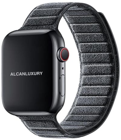 Alcanluxury Alcantara Apple Watch band 42/44/45/46 mm & Ultra 49 mm - Space Grey