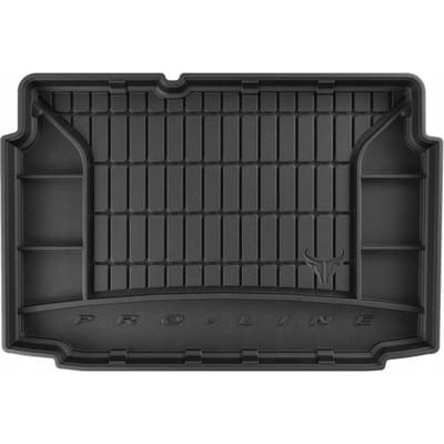 Frogum - DryZone - Kofferbakmat 3D met Organizer - Geschikt voor VOLKSWAGEN Polo IV (2001-2009) - 5-deurs - Lage laadvloer - TPE Rubber - Zwart