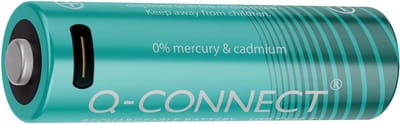 Q-CONNECT USB-C herlaadbare batterijen AA | blister van 4 stuks