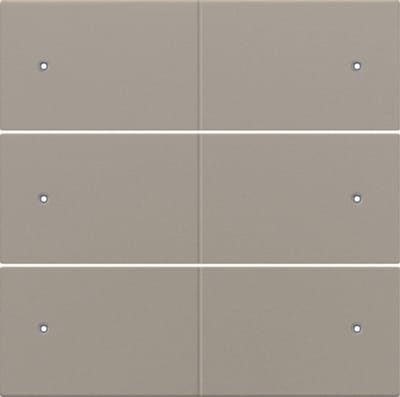 Niko 123-60150 Afwerkingsset voor 6-voudige potentiaalvrije drukknop, 24 V, met leds, bronze coated