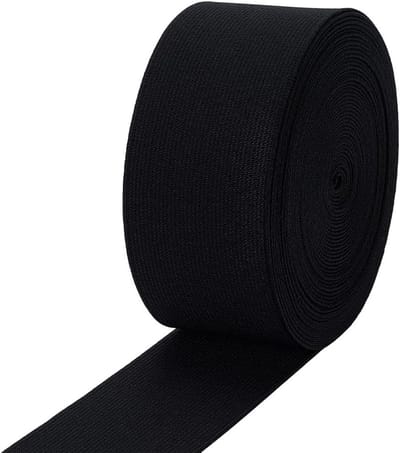 8M Naai-elastiekband 5 cm Zwart - Zware Rekbaarheid voor Broekbanden, Jurken en Badkleding