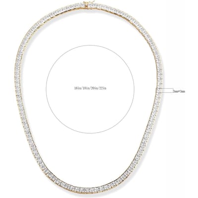 Heren Nieuwe Koper Zirkonia Tennis Ketting - 4mm*4mm Vierkante Schakels Unisex Hip Hop Ketting white