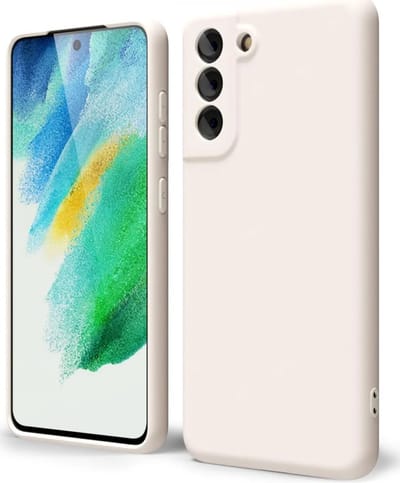 Hoesje met Camera Bescherming Geschikt voor Samsung Galaxy S21 FE | Back Cover | Dun | Flexibel TPU | Beige