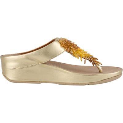 FitFlop Platino Rumba Ombre leren teenslippers voor dames (Beige)