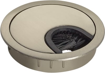 SO-TECH Kabeldoorvoer van metaal roestvrij staal look Boormaat Ø 60 mm bureau met stofafdichting