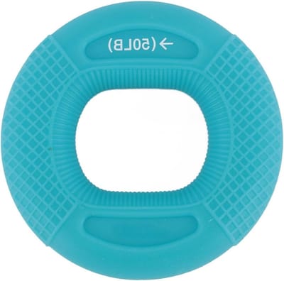 Handgreepversterker - Kracht trainer - Onderarm training - Dubbele textuur - 8x8x2 cm - Blauw