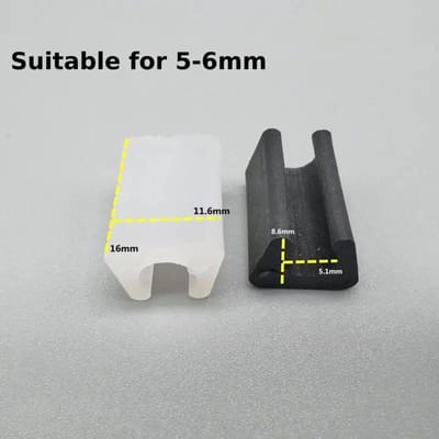 10 stuks U-vormige vloerglijders meubelvoeten plastic rechthoekig antislip stoelpootdoppen vloerbeschermer stoelpootpads hoezen White