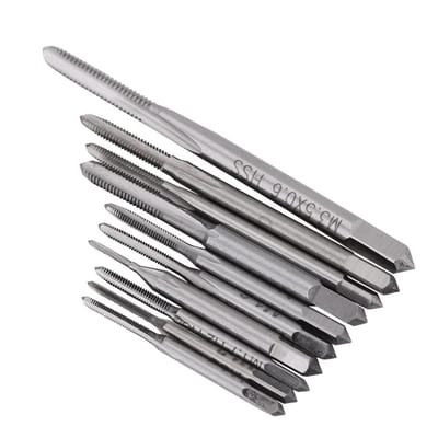 Dailygoods- Tap Boren Set 10 Stuks - Handkranen - Snelstaal - M1 tot M3.5 - Hittebestendig - Duurzaam en slijtvast - Schroefdraadkranen