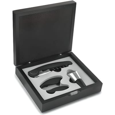 Set Tire Bouchon - IBILI - Décanteur - Métal - Plastique - Noir