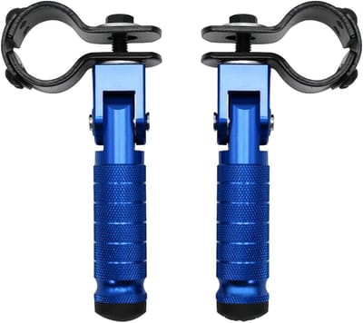 Motorfiets Voetsteunen - Motorframe Pedalen - Veilig Rijden - Opvouwbaar Ontwerp - Standaard - Blauw