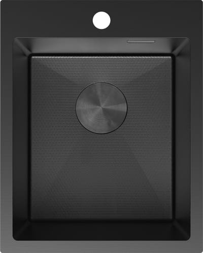 Mexen Solix roestvrijstalen spoelbak 1-kamer 400 x 500 , zwart HC - 6406401000-70HC