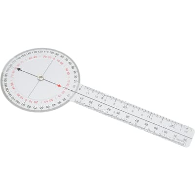 Rapporteur Règle d'Angle Mesure Échelle Claire Limbe Transparent Angle Goniomètre Règle pour Courbure Vertébrale