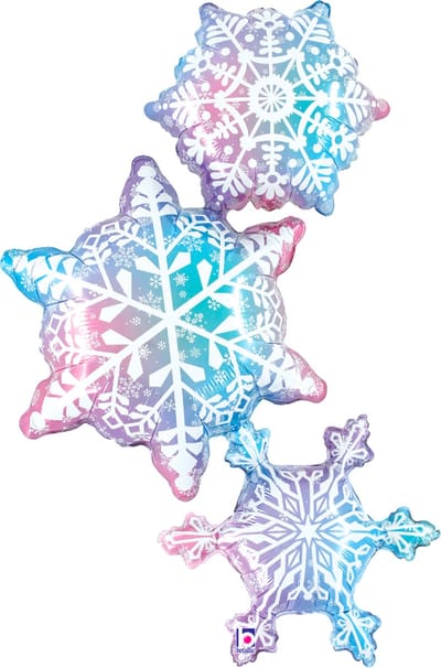 Oaktree - Folieballon holografische sneeuwvlokken - 127 cm