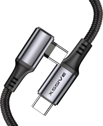 Usb C Haaks Kabel - USB C naar 90 graden USB C Kabels - Snellader - Geschikt voor Apple CarPlay en Android Auto Oplader Lader Kabel USB-C