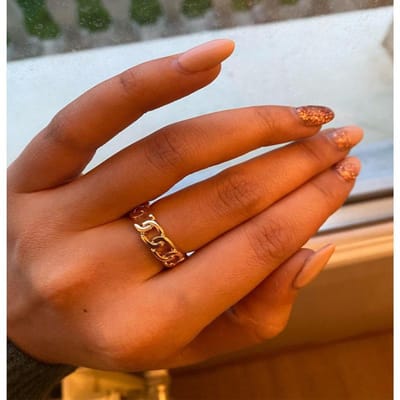 Minimalisme Goudkleur Rond Geometrisch Vingerringen Set Voor Vrouwen Klassieke Cirkel Open Ring Vingerring Vrouwelijke Sieraden brown