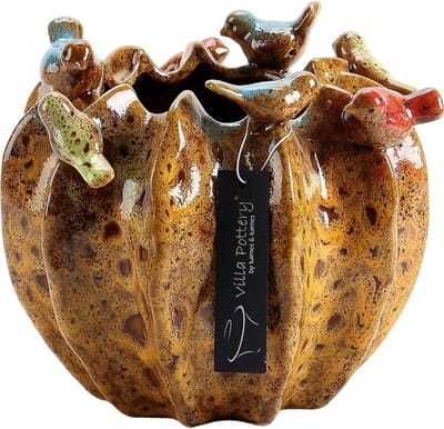 Villa Pottery - Vogelpot 'Barbados' - Geel