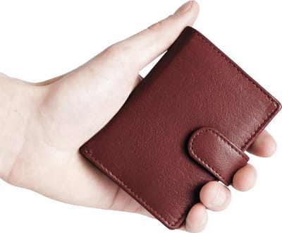 Pasjeshouder Uitschuifbaar – Donkerrood - Leer - Creditcard Houder - RFID – Anti Skim - Muntgeld Ritsvak - Pasjeshouder