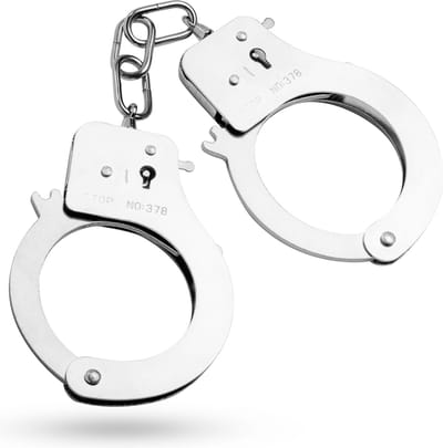 EasyToys - Metalen Handboeien - Bondagetouw - Handboeien Seks - BDSM - BDSM Toys - Rollenspel - Rollenspel Erotiek - Erotisch Spel - Zilver