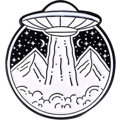 Astronaut ruimteschip met sterrenhemel ontwerp Design Metalen Emaille Broche Creatieve Persoonlijkheid Badge Beste Vriend Cadeau Pin