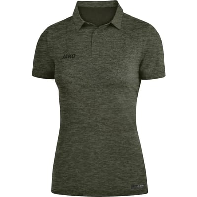 Jako Premium Basics Polo Dames - Kaki Gemeleerd | Maat: 38