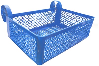 Zwembad mand blauw - 18.7L, gerecycled kunststof, opbergmand & drankhouder