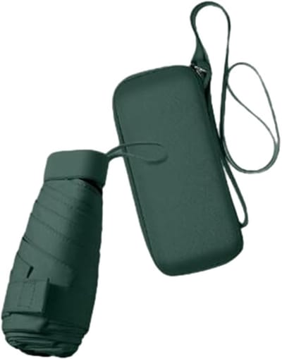 Opvouwbare reisparaplu - kleine compacte paraplu - voor zon en regen - winddichte UV-paraplu met ritssluiting - Draagbaar & Windbestendig