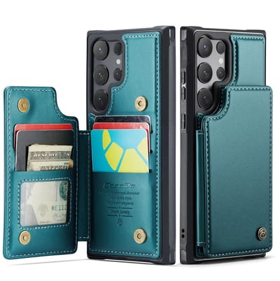 CaseMe Hoesje - Geschikt voor Samsung Galaxy S26 Ultra Hoesje - CaseMe C22 Back Cover met Pasjeshouder - Groen