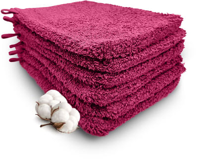 Miss Towels Hotelkwaliteit Washandje Set - Fuchsia - 6 stuks - Washandjes - 100% katoen - 15x21cm - 550 gr/m2 - Made in Portugal