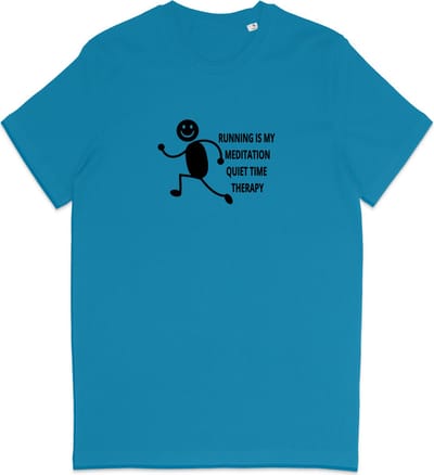 T Shirt Dames Heren - Hardlopers - Quote Grappig - Joggers - Blauw - Maat XS