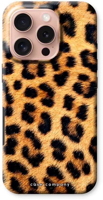 Case Company® - Hoesje geschikt voor iPhone 16 Pro hoesje - Luipaard - Tough Case - Maximale Bescherming alle Kanten en Schermrand
