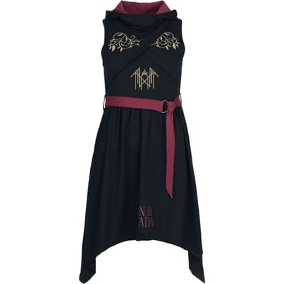 Sleep Token Mini-jurk - EMP Signature Collection - S tot XL - voor Vrouwen - zwart-rood