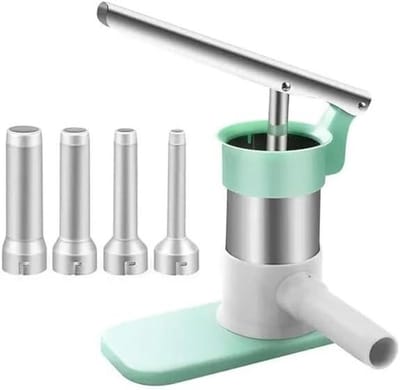 Sausage Maker, Sausage Filler, Sausage Filling Machine, with 4 Filling Tubes, Meat Filling, Sausage Filling Tools, Household Manual, Vertical Sausage Maker, Tool Set (Large Set)