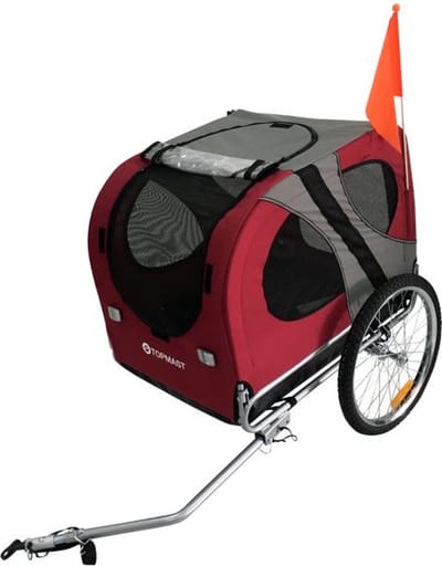 Hondenfietskar Starline Original L - Rood - Opvouwbaar - Hondenaanhanger - Fietskar Voor Honden tot 40 KG
