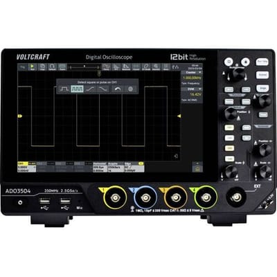 VOLTCRAFT ADO-3504 Digitale oscilloscoop 350 MHz 2.5 GSa/s 250 Mpts 12 Bit Digitaal geheugen (DSO) 1 stuk(s)