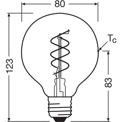 Osram Vintage 1906 LED E27 Globe Filament Helder 4.6W 470lm - 927 Zeer Warm Wit | Beste Kleurweergave - Dimbaar - Vervangt 40W