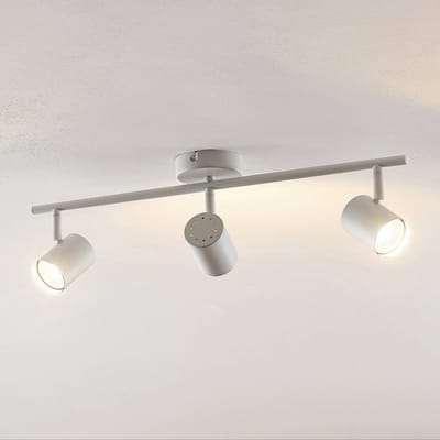Lindby - buitenspot - 3lichts - Metaal, staal - H: 16.1 cm - GU10 - wit mat