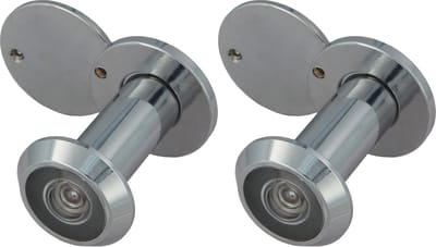 2x amig deurspion - messing - verchroomd - 160° zicht - voor deuren 35-60 mm