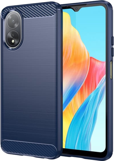 Coverup Hoesje - Geschikt voor OPPO A38 Hoesje - Coverup Armor Brushed TPU Back Cover - Blauw