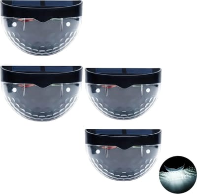 Bovista Tuinverlichting - Tuinlampen - Buitenverlichting - Tuin Verlichting - Led Lamp - Licht - Op Zonneenergie - Wit Licht - Zwart 4 stuks