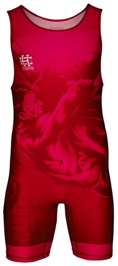 Extreme Hobby Wrestling - Kinder worstelpak - Elastische lycra - Slijtvast - Rood maat 104
