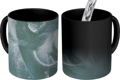 Magische Mok - Foto op Warmte Mokken - Koffiemok - Acrylverf - Structuren - Abstract - Magic Mok - Beker - 350 ML - Theemok