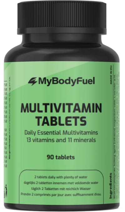 MyBodyFuel - Multivitaminen Tabletten - 13 Vitamines & 11 Mineralen - 90 Tabletten