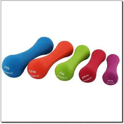 HMS Fitness Gietijzeren Dumbbell met Neopreen Coating - 1,5 kg